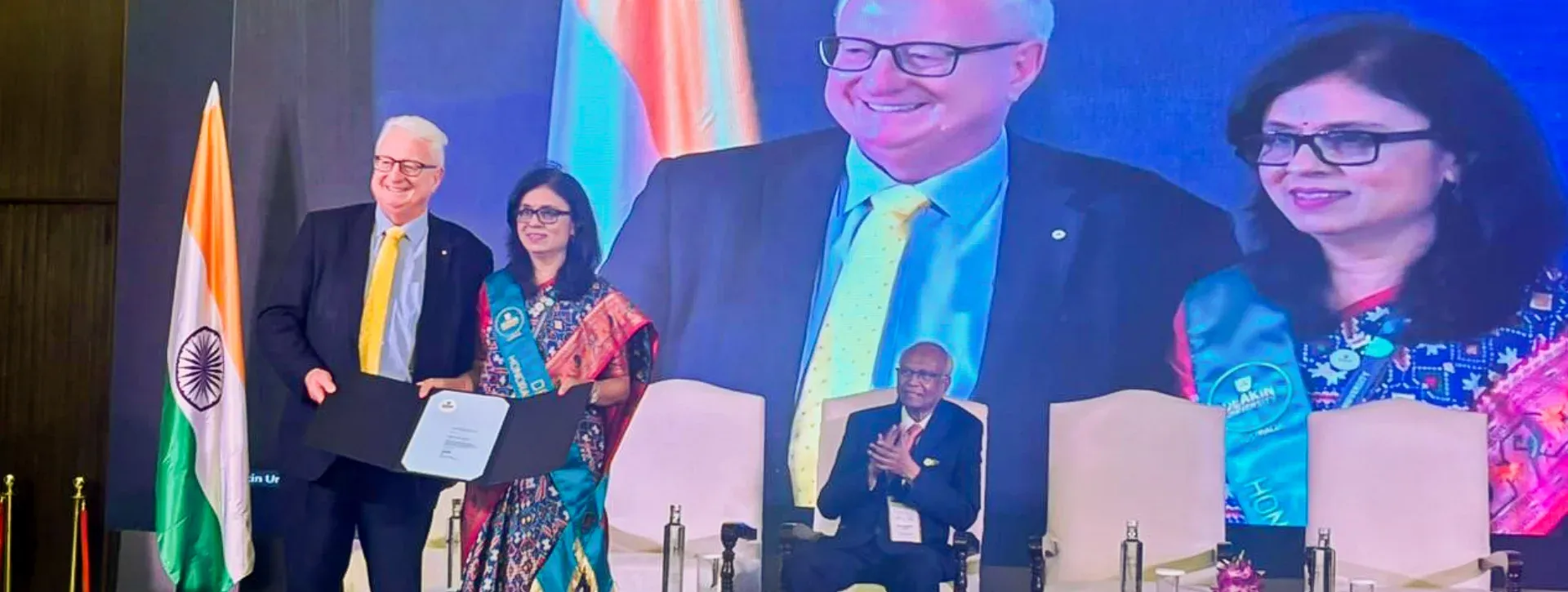 Dr. Vidya Yeravdekar received the Honorary Doctorate from Deakin University