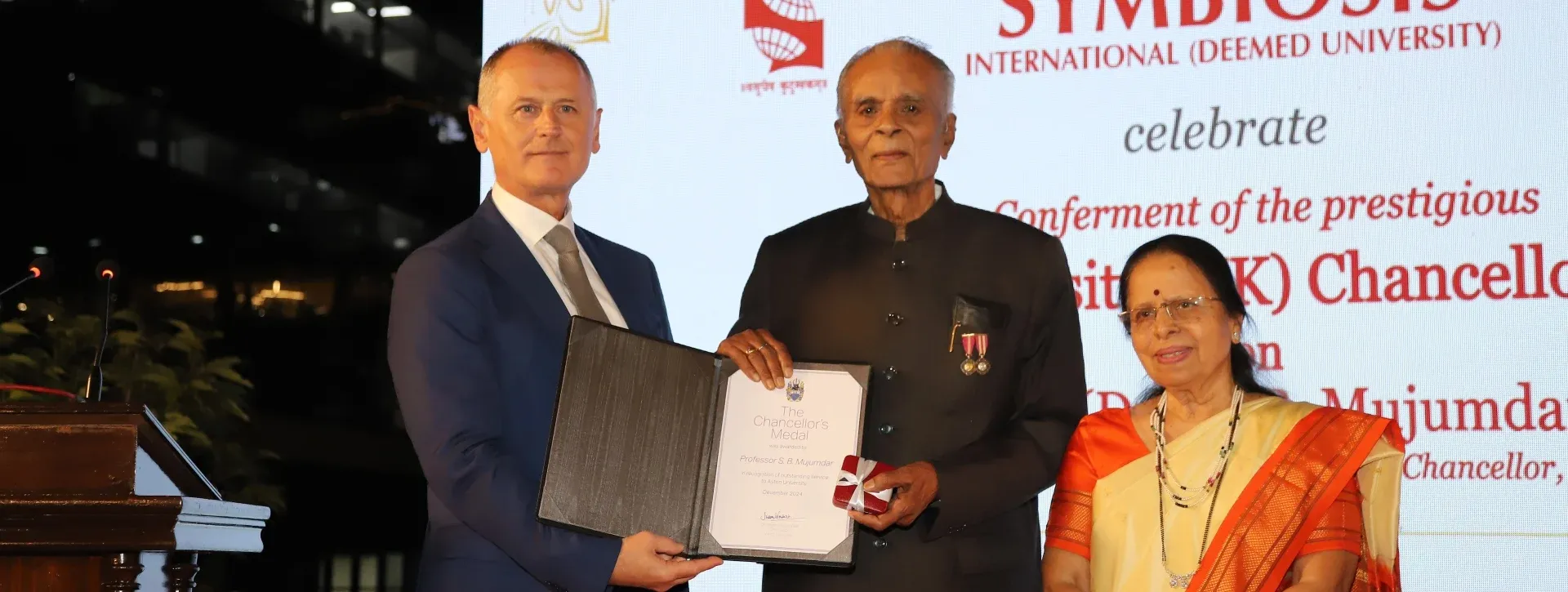 Aston University honoured  Prof. (Dr.) S. B. Mujumdar