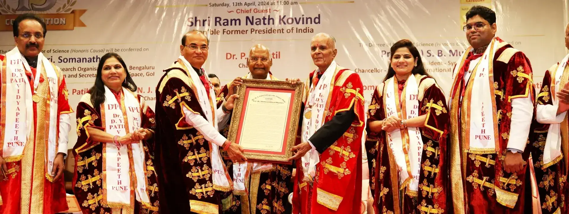 Hon’ble Ram Nath Kovind honoured  Prof. (Dr.) S. B. Mujumdar